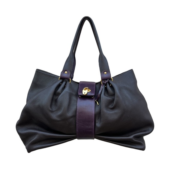 Made in Italy Vintage Brown Slouchy Leather Large Shoulder Bag - Picture 2 of 15